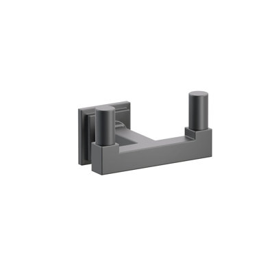 Emtek Select Double Hook w/ Step Square Rosette, Square Stem & Smooth Tip