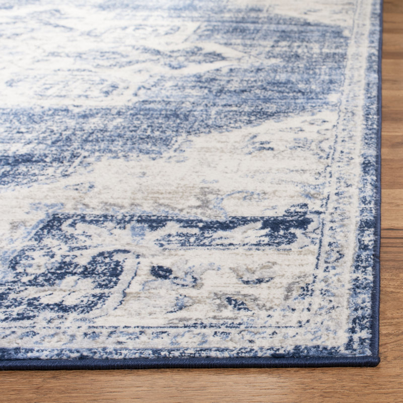 Hogan Oriental Area Rug, Ivory/Blue, Rectangle 122 x 183 cm