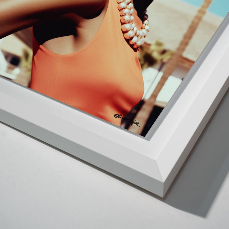 Elegant Palm Springs WomanShadowbox by Oliver Gal, 31.5" H x 21.5" W, White