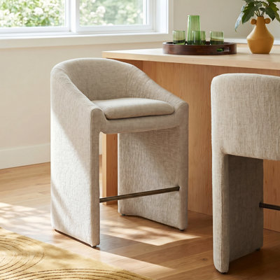 Oshawa Upholstered Chenille Bar and Counter Stool
