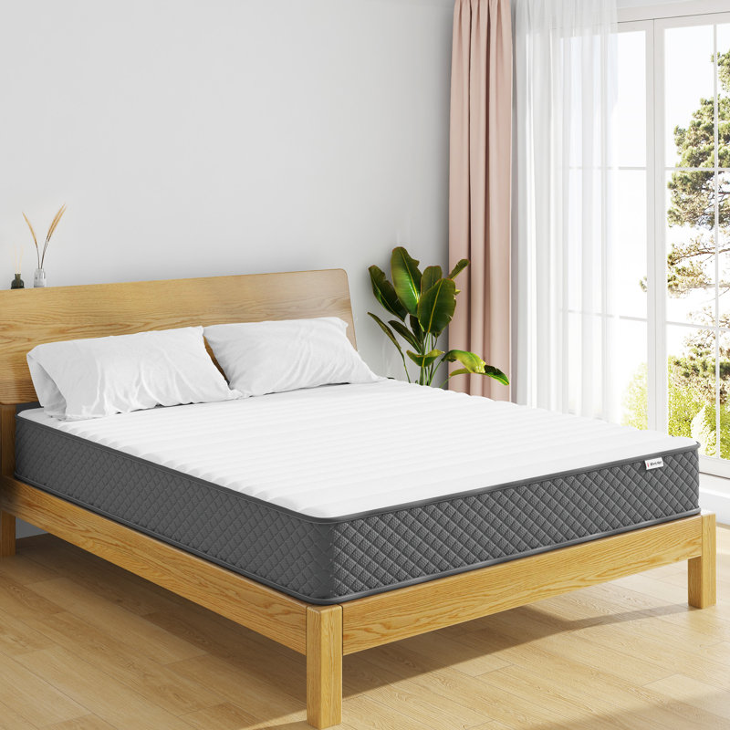 Matelas hybride moyen blanc 10 po sans fibre de verre, Très grand