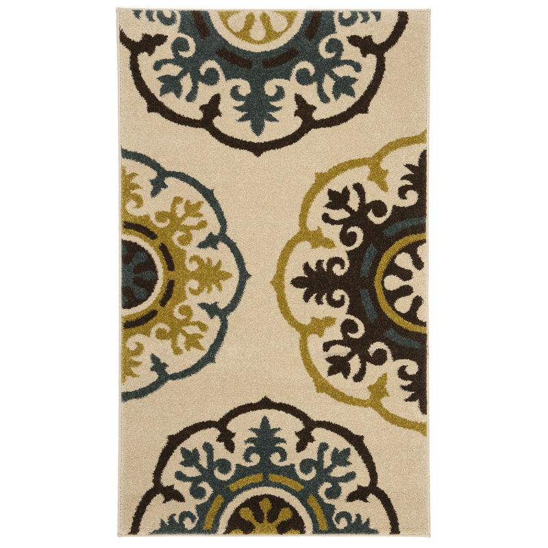 Tapis géométrique Newbury Performance, Rectangulaire 3 pi x 5 pi
