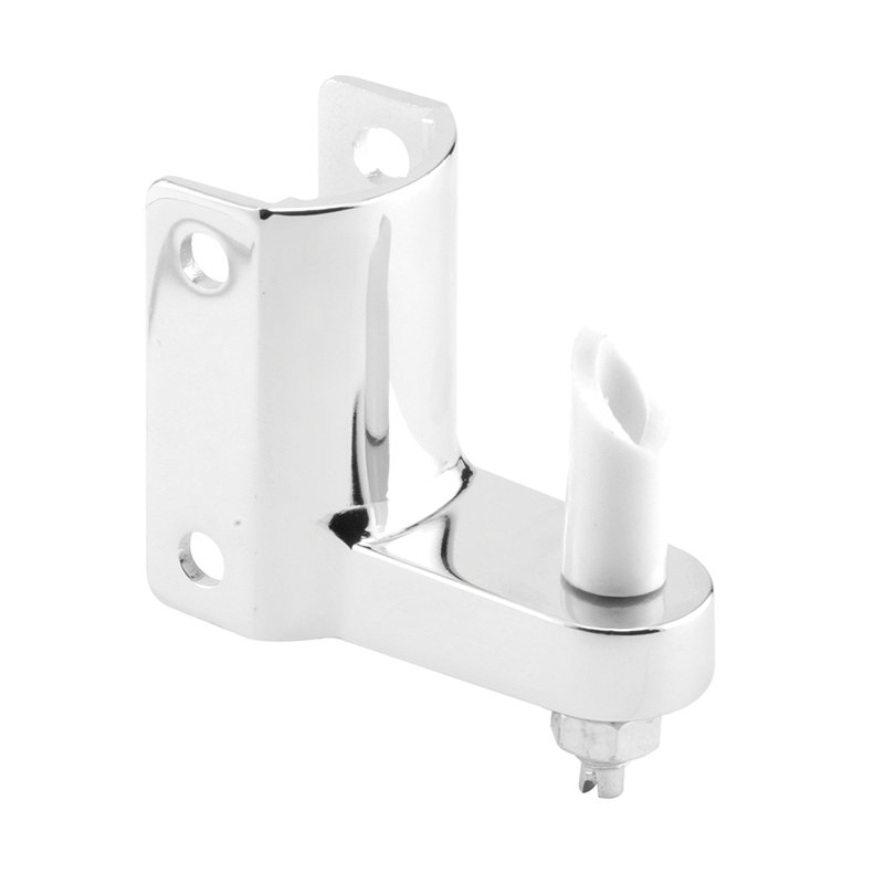 Prime-Line Post Mounted Gravity Pivot Hinge, 1-1/4in, Zamak, Chrome, Two Pintles, Bottom (Single Pack)