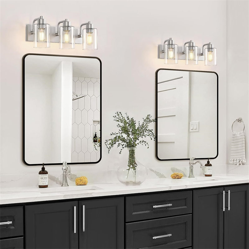 Lumière de meuble-lavabo à intensité variable, 3, Nickel brossé