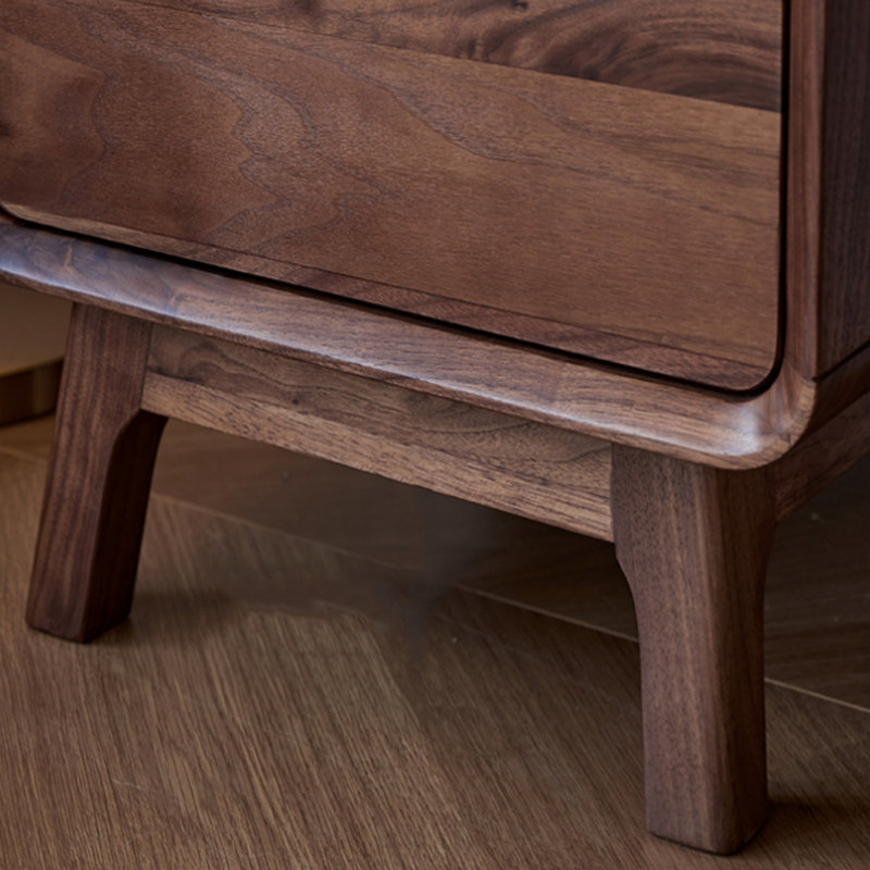Commode multifonctionnelle en bois de noyer noir