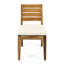 Ensemble de 2 chaises d'extérieur avec coussins, beige naturel, matériau en bois, dossier et siège à lattes, l 19 po x P 23 po, H 35 po
