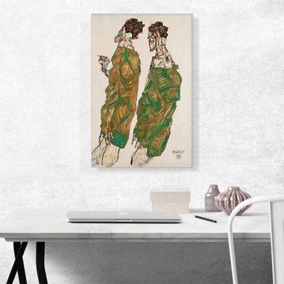 «Devotion 1913» par Egon Schiele, reproduction d'art sur toile tendue