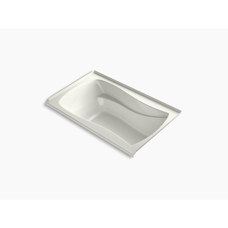 Mariposa 60" x 36" Alcove/Tile in Soaking Bathtub, Banc de sable, Droite