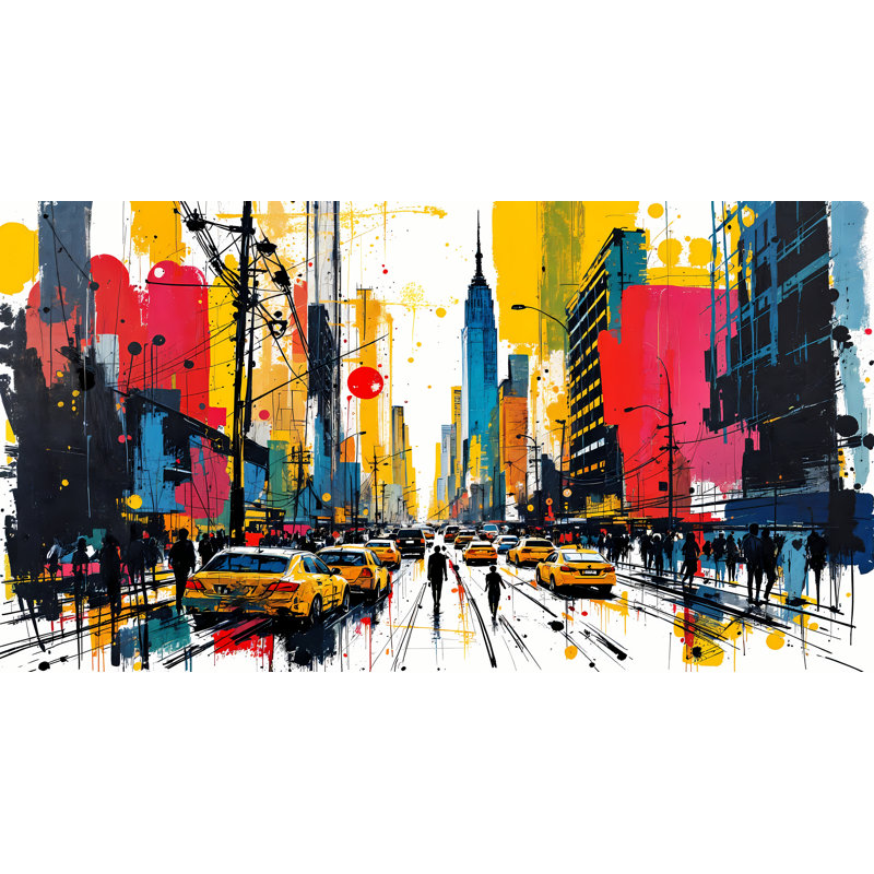 City In Motion, 18" H x 36" W