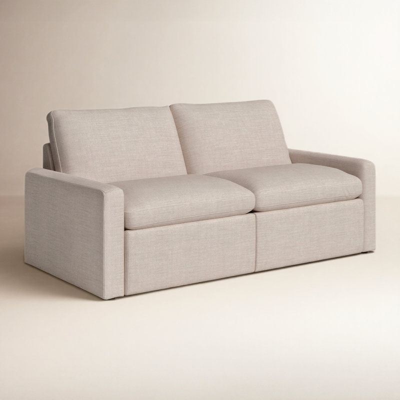 Tillery 78" Upholstered Power Reclining Loveseat, Laken Stone Performance Weave