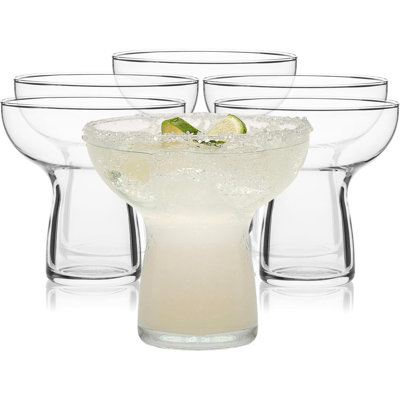 Stemless Margarita Glasses Set Of 6, 10.25 Ounces Classic Lightweight Margarita Cups, Fancy Glassware Set For Celebrations