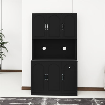 Armoire de rangement de 71 po avec comptoir pour four à micro-ondes 71 po