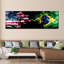 «Smoky USA», drapeaux du Brésil sur toile-415562247