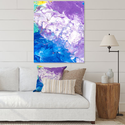«Blue Pink and White», peinture sur toile