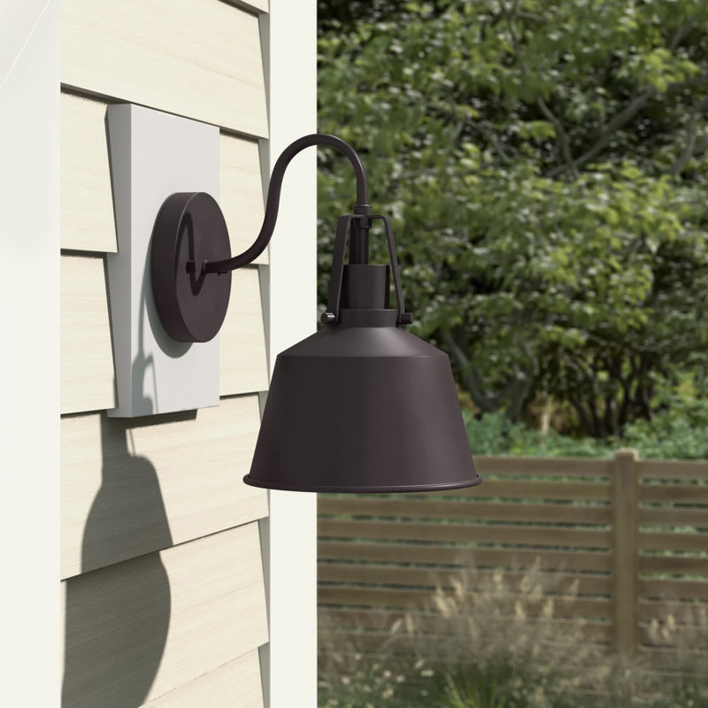 Lanterne murale d'extérieur 1 lumière Meridian en bronze huilé, Bronze huilé