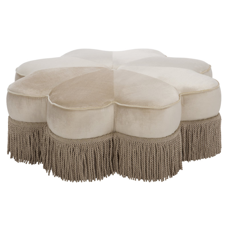 Pouf rembourré Khan, Ivoire ivoire