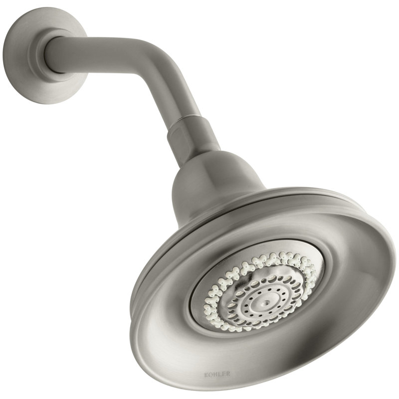 Bancroft 2.5 GPM Multifunction Wall-Mount Shower Head, Vibrant Brushed Nickel