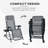 Outsunny 2 Pieces Outdoor Rocking Chairs, Foldable Reclining Zero Gravity Lounge Rocker With Pillow, Cup & Phone Holder, Combo Design With Folding Legs-1180562975