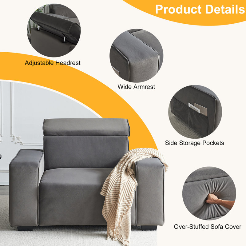 Fauteuil club rembourré Layanne