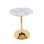 Table Tulipe de 60 cm (23,62 po) de style milieu du siècle, pour 2 à 4 personnes, avec plateau rond en MDF, table à manger sur pied, table d'appoint ou table basse.-823611266