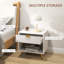 50cm W Engineered Wood Bedside Table