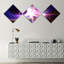 « illumineing purple design on black », impression à multiples images sur toile