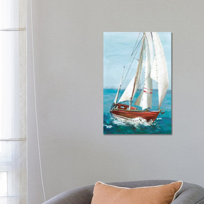 Single Sail II 1 Piece Wrapped Canvas Painting