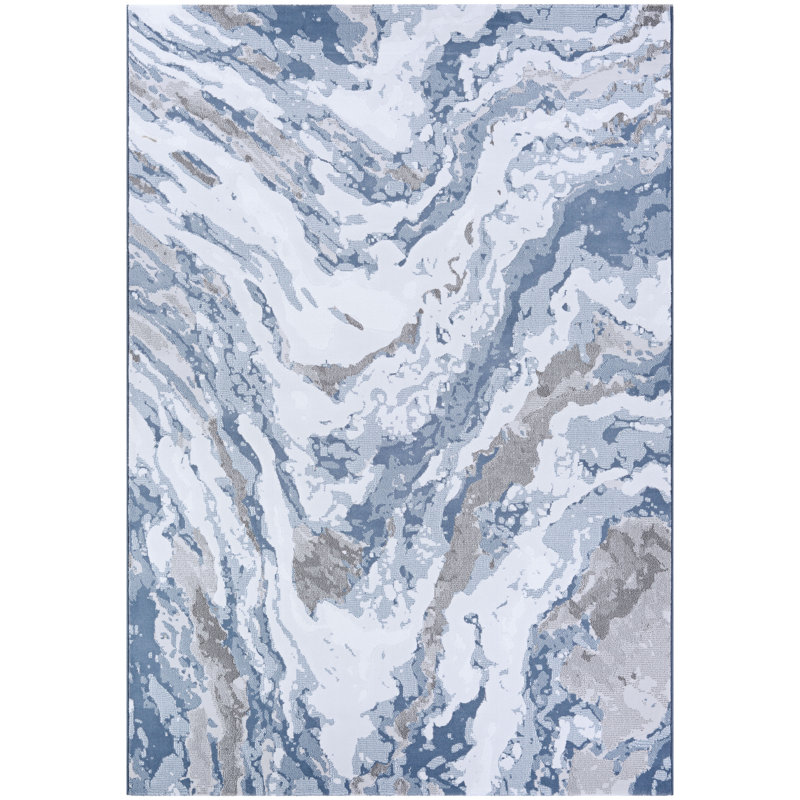 Tapis gris performance Williston Forge Driggers, Rectangle 6 pi 6 po x 9 pi 6 po