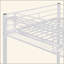 Structure de lit mezzanine en métal avec tablette de rangement à grille supérieure et échelle de rangement latérale à 4 niveaux, lit surélevé contemporain peu encombrant pour la chambre à coucher-119739502