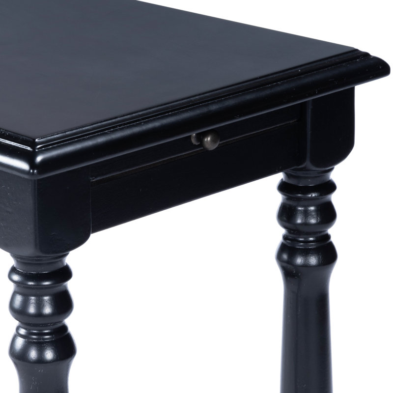 Devane CastleWood Side Table, Distressed Black Licorice
