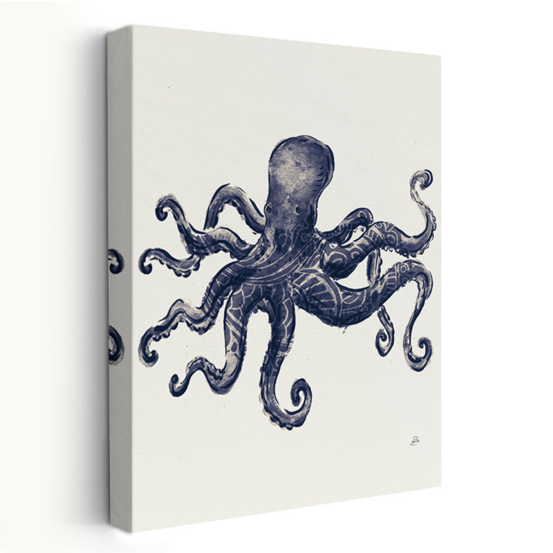 Minimaliste et Beachy Ocean Finds III bleu marine, H 60 po x l 40 po