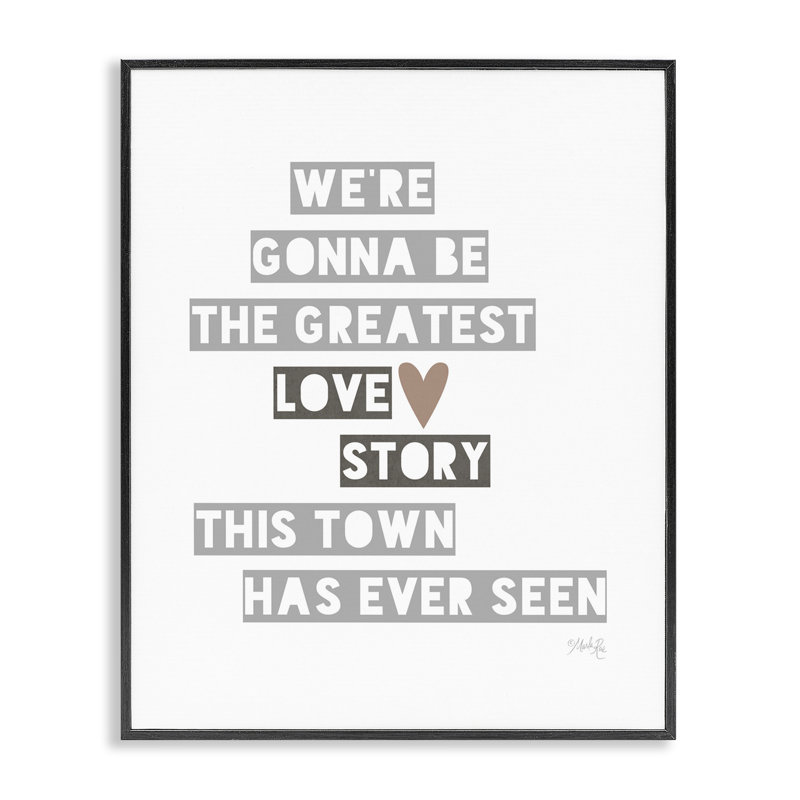 «Greatest Love Story», estampe numérique par Marla Rae, Giclée encadrée noir minuit, H 14 po x l 11 po