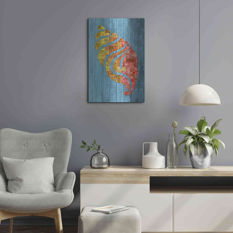 Luxe Metal Art 'Seashell' By Design Turnpike, Meta " Seashell " by Design Turnpike