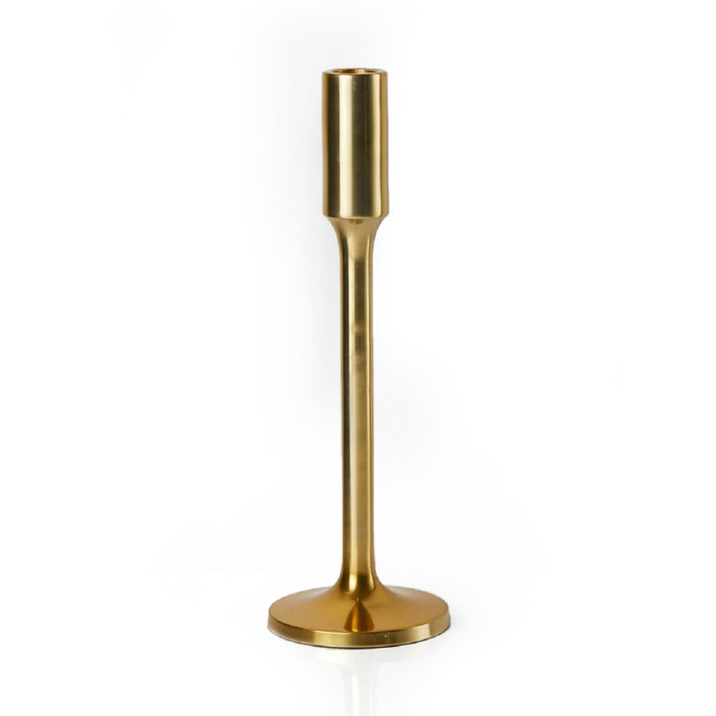 Metal Tabletop Candlestick, 8.5" H x 3.5" W x 3.5" D