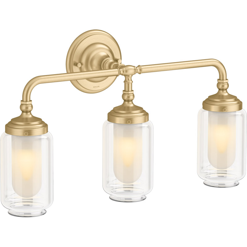 Artifacts 23 In. Three-Light Sconce, Brushed Moderne Brass