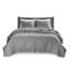 Ensembles de literie pour lit simple TG confortable et gris, style campagnard matelassé en coton