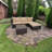 Hampus 3 Seater Rattan Brown/Beige Garden Sofa Set With Large Stool And Coffee Table