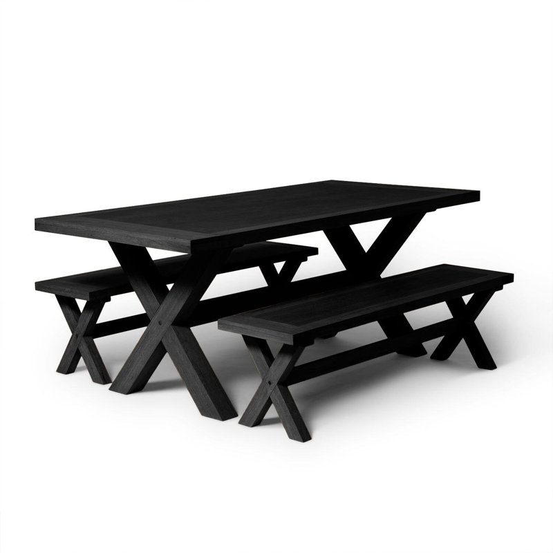 Gracela 6 - Person Dining Set, Black Oak