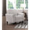 Chaise de salon en tissu texturé, couleur sable, structure en bois massif, rembourrage en mousse avec ressorts ensachés, chaise rembourrée avec coussin de style, teintes et contreplaqué sur les coussins
