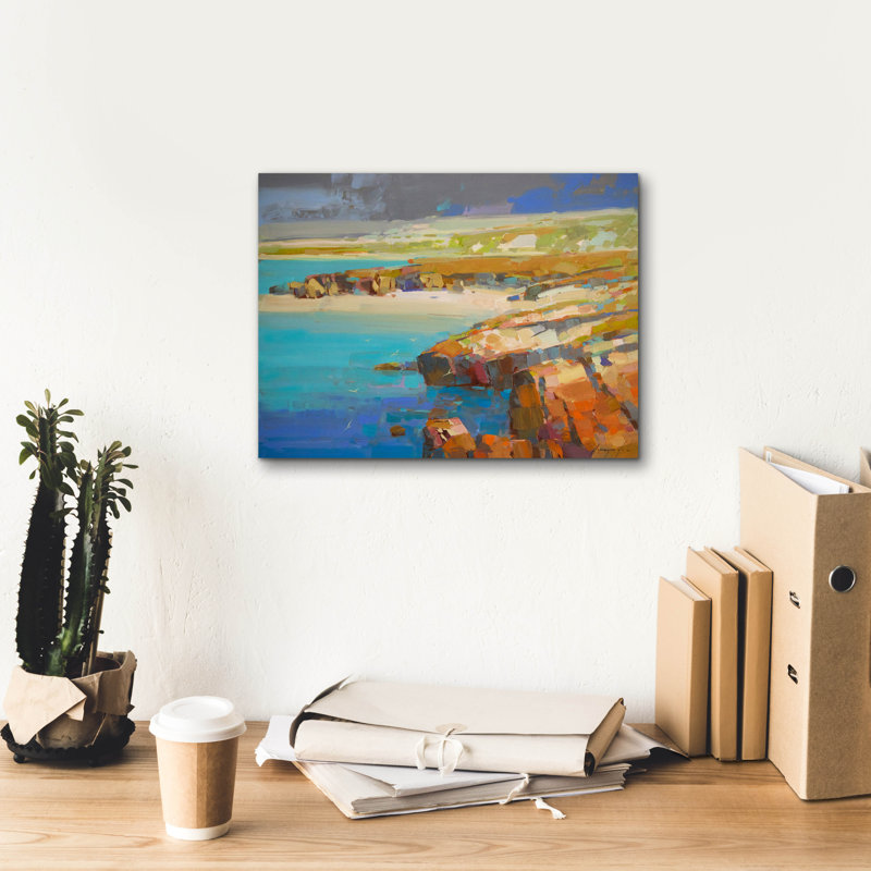 «Ocean Side» par Vahe Yeremyan, art mural sur toile, H 12 po x l 16 po x P 0,75 po