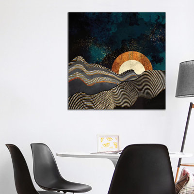 Gold And Silver Fields by SpaceFrog Designs - Wrapped Canvas Painting