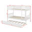 Lit superposé simple au-dessus de simple en bois d'hévéa avec lit gigogne, convertible en 2 lits-1174660871