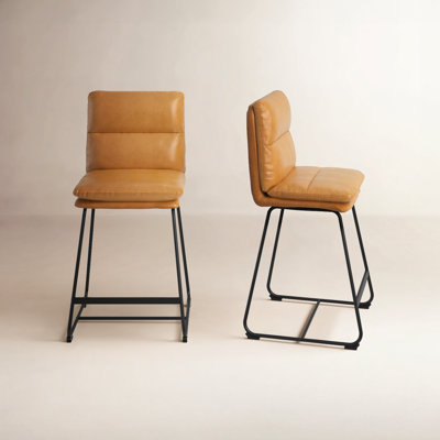 Volana Upholstered Counter Stool with Metal Frame