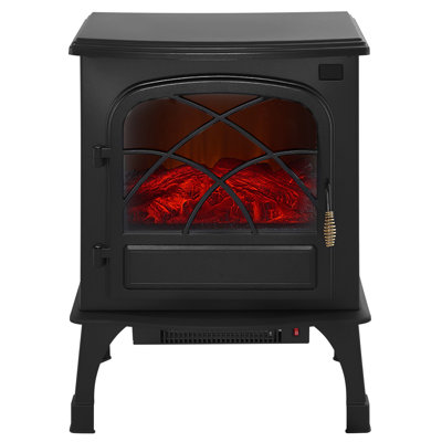25.5 Inch Electric Fireplace Heater With 1500W Output, Portable And Easy To Up In Living Room, Infrared Heating 5120Btu Temperature Range 15 - 35, Realistic 3D Flames Multiple Brightness Levels,