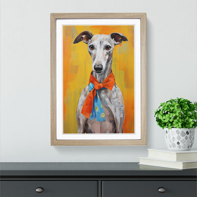 Whippet Contemporary No.2 - Framed Print