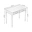 Bureau rectangulaire en bois massif avec 2 tiroirs Amber-1360804625