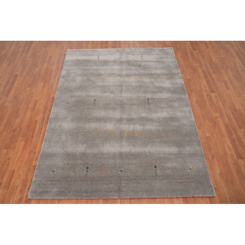 Tapis tribal en laine fait à la main de style Gabbeh 6 x 8