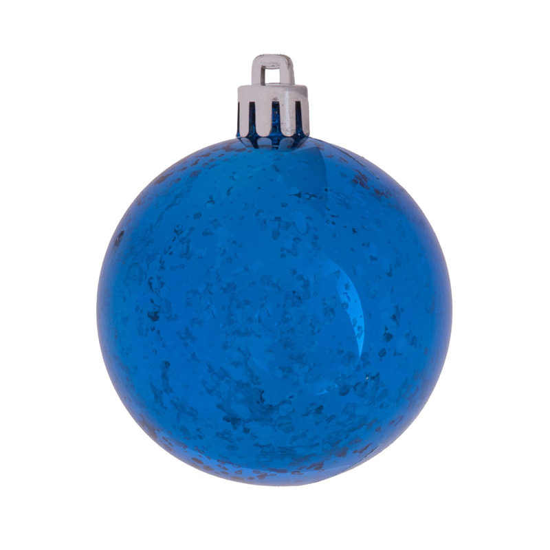 Ornement boule de mercure brillant, H 6 po x l 6 po x P 6 po, Bleu