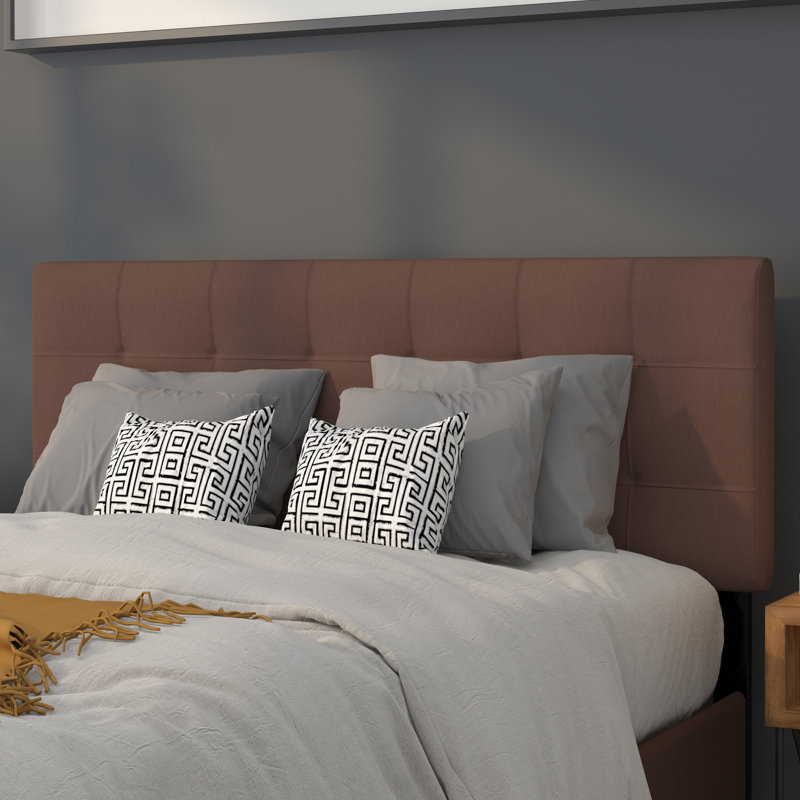Ciriaca Quilted Tufted Upholstered Headboard, Dark Brown, Full