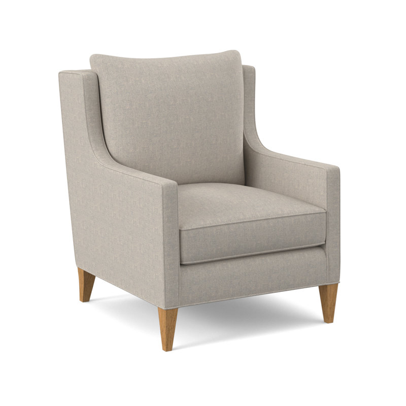 Callum Sunbrella® Boucle Armchair, Filigree Ivory 100% Polyester, Amber